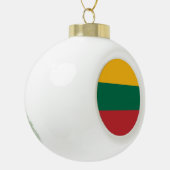 Litauische Flagge Keramik Kugel-Ornament (Links)