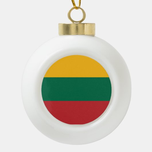 Litauische Flagge Keramik Kugel-Ornament (Vorderseite)