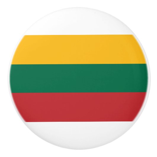 litauische Flagge Keramikknauf (Vorderseite)