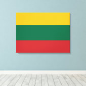 litauische Flagge Leinwanddruck (Insitu (Holzboden))