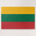 Litauische Flagge (Litauen) Puzzle<br><div class="desc">Dieses Design zeichnet sich durch die Nationalflagge Litauens aus, eines Landes im Ostseeraum Europas. Das Land liegt an der Südostküste der Ostsee, im Südosten Schwedens und Dänemarks. Litauen grenzt im Norden an Lettland, im Osten und Süden an Weißrussland, im Süden an Polen und im Südwesten an das Kaliningrader Gebiet, eine...</div>