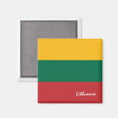 Litauische Flagge & Litauen - Reise, Urlaub/Sport Magnet (Vorderseite/Rückseite)