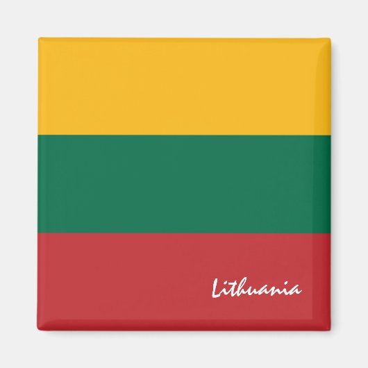 Litauische Flagge & Litauen - Reise, Urlaub/Sport Magnet (Vorne)
