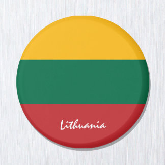 Litauische Flagge & Litauen - Reise, Urlaub/Sport Magnet
