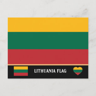 Litauische Flagge & Litauen - Reise, Urlaub/Sport Postkarte