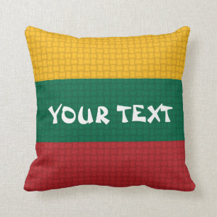 Litauische Flagge Litauens: ADDIEREN SIE TEXT Kissen