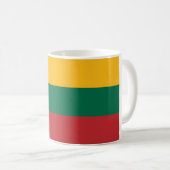 (Litauische) Flagge Litauens Kaffeetasse (VorderseiteRechts)