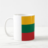 (Litauische) Flagge Litauens Kaffeetasse (Links)