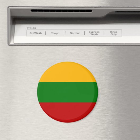 litauische Flagge Magnet (In Situ (Geschirrspüler))