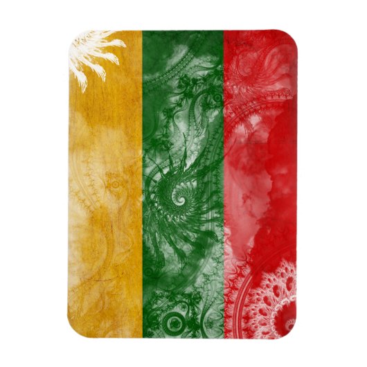 litauische Flagge Magnet (Vertikal)