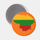 Litauische Flagge Magnet (Vorderseite/Rückseite)