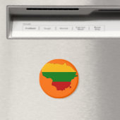 Litauische Flagge Magnet (In Situ (Geschirrspüler))