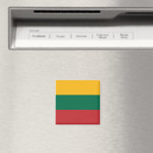 litauische Flagge Magnet (In Situ (Geschirrspüler))