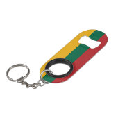 litauische Flagge Mini Flaschenöffner (Vorderseite Schrägansicht)