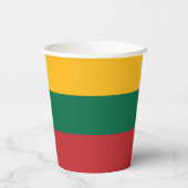 litauische Flagge Pappbecher (Rückseite)