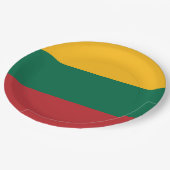 litauische Flagge Pappteller (Schrägansicht)