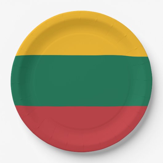 litauische Flagge Pappteller (Vorderseite)