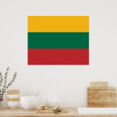 litauische Flagge Poster (Küche)