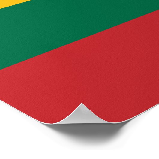 litauische Flagge Poster (Ecke)