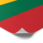litauische Flagge Poster (Ecke)