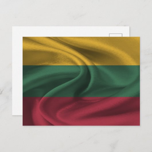 litauische Flagge Postkarte (Vorne/Hinten)