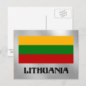 litauische Flagge Postkarte (Vorne/Hinten)