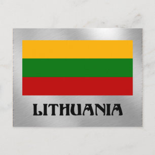 litauische Flagge Postkarte