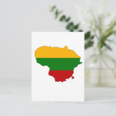 Litauische Flagge Postkarte (Stehend Vorderseite)
