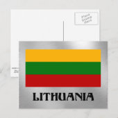 litauische Flagge Postkarte (Vorne/Hinten)