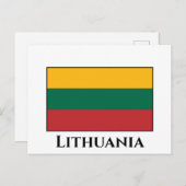 litauische Flagge Postkarte (Vorne/Hinten)