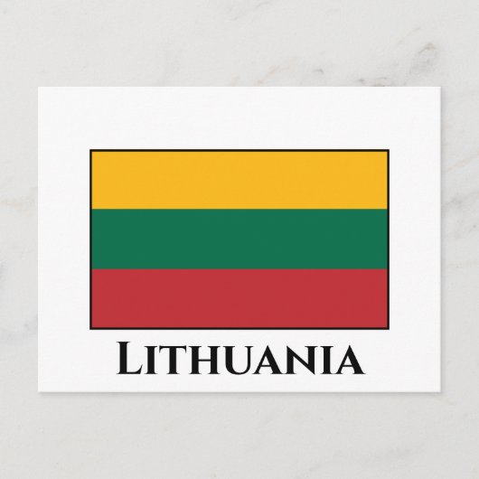 litauische Flagge Postkarte (Vorderseite)