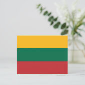 litauische Flagge Postkarte (Stehend Vorderseite)