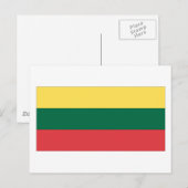 litauische Flagge Postkarte (Vorne/Hinten)