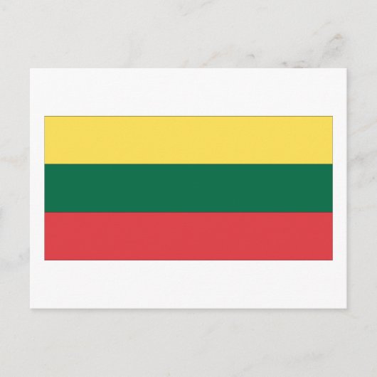 litauische Flagge Postkarte (Vorderseite)