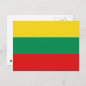 litauische Flagge Postkarte (Vorne/Hinten)