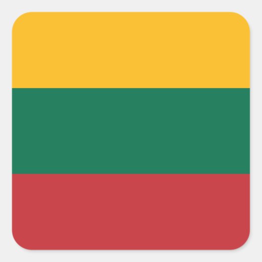 litauische Flagge Quadratischer Aufkleber (Vorderseite)