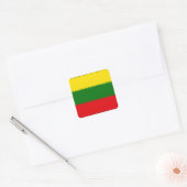 litauische Flagge Quadratischer Aufkleber (Umschlag)