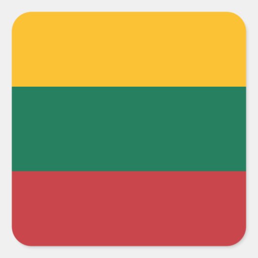 litauische Flagge Quadratischer Aufkleber (Vorderseite)