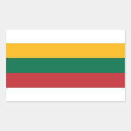 litauische Flagge Rechteckiger Aufkleber