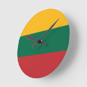 litauische Flagge Runde Wanduhr (Winkel)