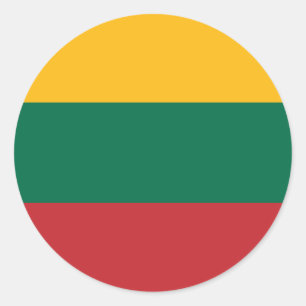 litauische Flagge Runder Aufkleber