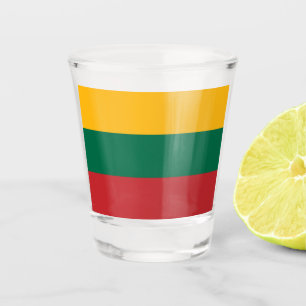 litauische Flagge Schnapsglas