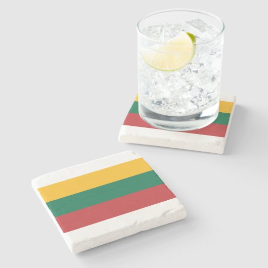 litauische Flagge Steinuntersetzer (Seitenansicht)