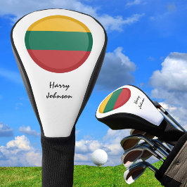 Litauische Flagge und Mit Monogramm Golf Clubs Headcover