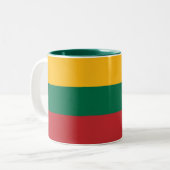 litauische Flagge Zweifarbige Tasse (Vorderseite Links)