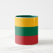 litauische Flagge Zweifarbige Tasse (Mittel)