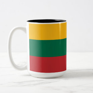 litauische Flagge Zweifarbige Tasse