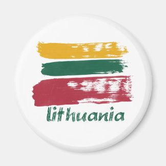 litauische Flaggen Magnet