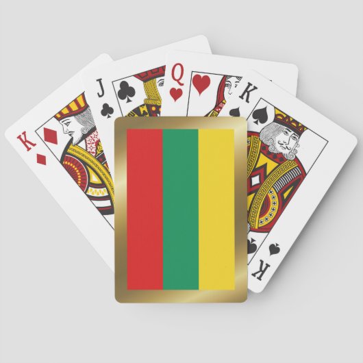 Litauische Flaggenplatzierungskarten Spielkarten (Rückseite)