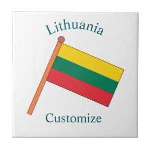 Litauische Landesflagge Thunder_Cove Fliese